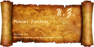 Masan Zenina névjegykártya